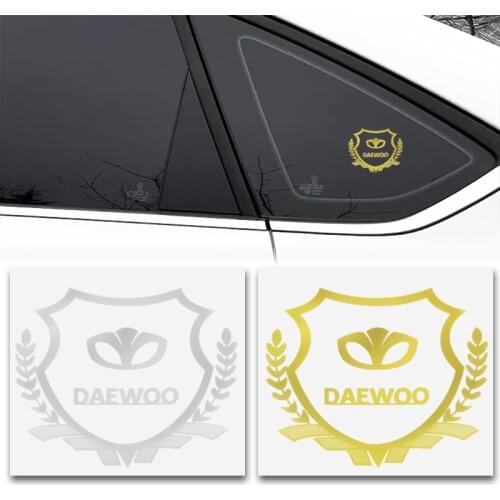 2PCS 3D Metal Car Styling Side Window Body Decoration Sticker For Daewoo Matiz Nexia Lanos Kalos Gentra Nubira Espero Dama