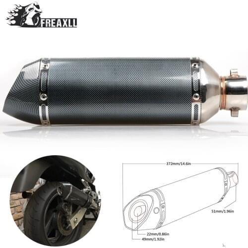 36-51mm Universal muffler exhaust motorcycle pipe Exhaust Modify motorcycle Exhaust Muffler For suzuki Kawasaki Honda Husqvanrna