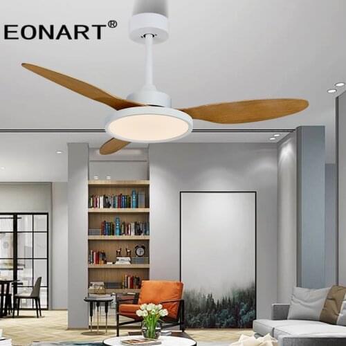 42 Inch Fashion Plastic Blade Ceiling Fan With Lamp Decoration Bedroom White Ceiling Fan With Remote Control Ventilador De Techo