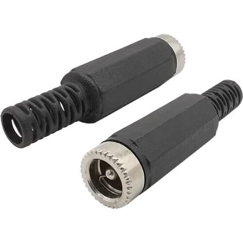 5/10Pcs 5.5mm x 2.1mm DC Power Female Jack Connector Solder Type 5.5*2.1mm DC Female Jack Plug Panel Mount Adapter