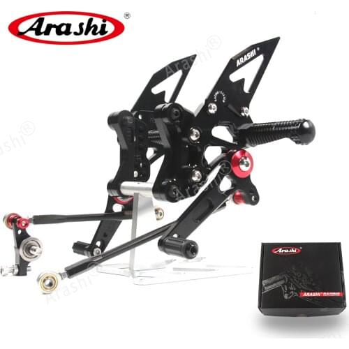 Arashi For DUCATI 848 2011-2013 CNC Adjustable Rearsets Footrests Foot Pegs Rider Footrest 848 EVO 2011 2012 2013 1098 1098S