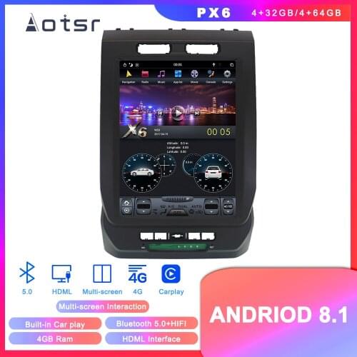 Android 8.1 Tesla Styel Car DVD Player GPS Navigation For Ford F150 Ford Raptor 2015 2016 2017 2018 Auto Stereo player Head unit