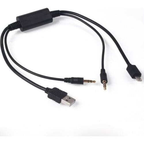 Car-Styling Car AUX Cable USB 3.5MM AUX Adapter Interface Cable For BMW 1 3 6 Series x5 x6 for MINI Cooper