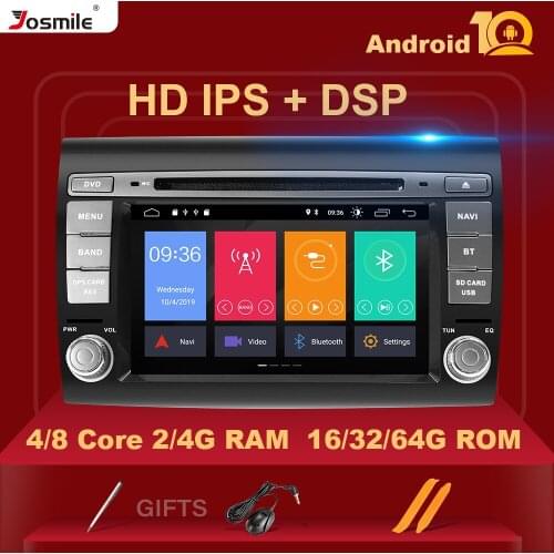 IPS DSP 4GB 2 Din Android 10 Car Multimedia player For Fiat/Bravo 2007 2008 2009 2010 2011 2012 GPS Navigation DVD Radio Stereo