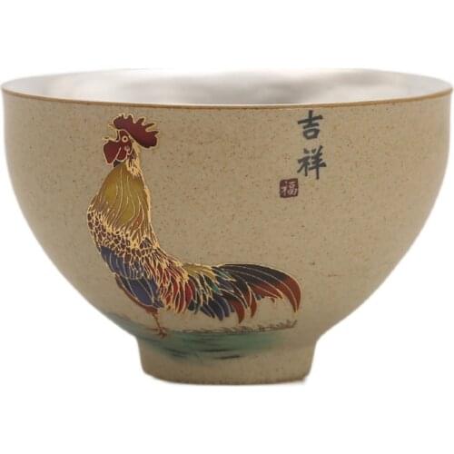 999 Sterling Silver Tea Cup Master Cup Single Cup Cock Tea Cup Silver Plated Tea Cup Kung Fu Tea Bowl Handmade Silvering