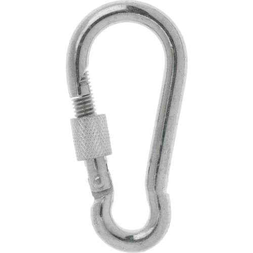 D-Shaped Large Carabiners Heavy Duty Caribeaners Locking Rock Climbing Carabiner Clips for Rappelling Swing Gym