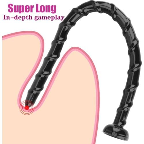 Extra Long Threaded Penis Anal Butt Plug Flexible Dildo Sucker Man Prostate Massager Vagina Stimulator Erotic Anal Sex Products