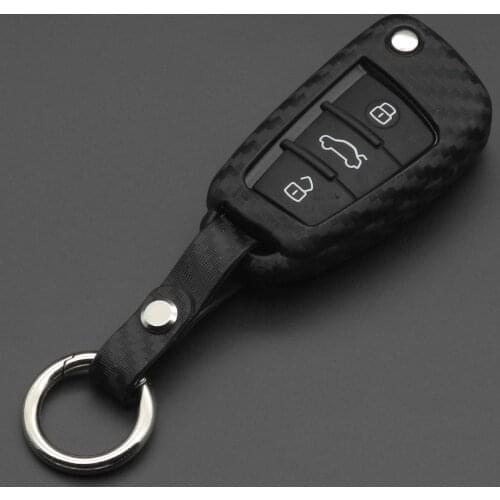 Kutery Remote Car Key Case Silicone Protect Shell For Audi A3 8L 8P A4 B6 B7 B8 A6 C5 C6 4F RS3 Q3 Q7 TT