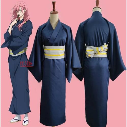 Anime SK8 The Infinity Cherry Blossom Cosplay Costume with Belt Kaoru Sakurayashiki Suit Skateboard Bathrobe Kimono Outfits Suit