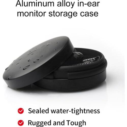 TRN Aluminum Alloy Metal In-Ear Earphones Box Hard Waterproof Shockproof Dustproof Portable Storage Case Earphone Accessories