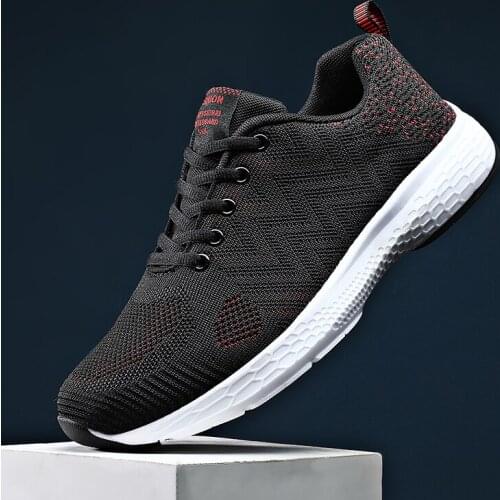 Mens casual shoes breathable walking mesh flat shoes mens shoes sports shoes 2021 lace-up running shoes vulcanized shoes