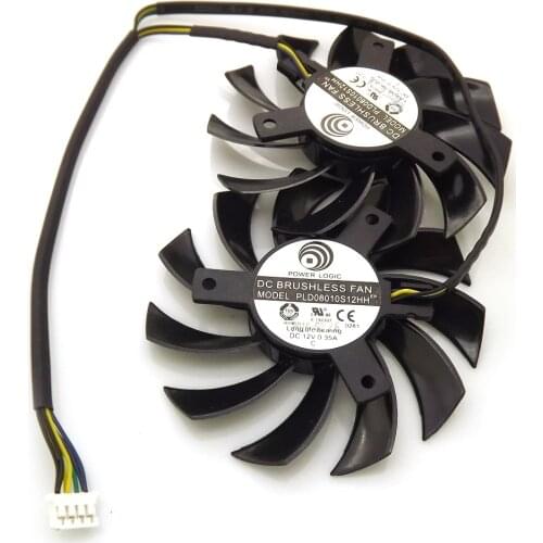 New PLD08010S12HH 75mm VGA Fan DC12V 0.35A 4Pins Graphics Card Fan Cooling Cooler
