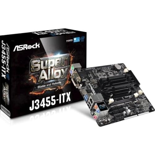 Full new ASRock J3455-ITX Mini Integrated CPU Quad Core Motherboard NAS