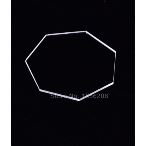 Clear Acrylic Laser Cut Heptagon Sheet, Heptagon Place Cards For Table Numbers, Guest Name, Food Signs Party DIY Accessory