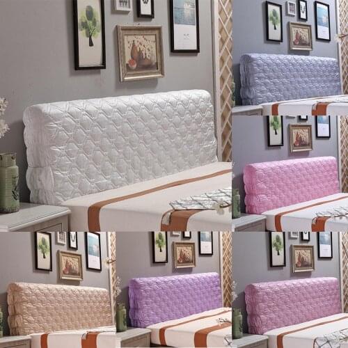 Luxury Silk Dustproof Bed Headboard Removable Cover Romantic Bedroom Decorative Cover