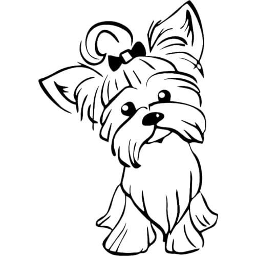 S51288# Various Sizes/Colors Car Stickers Vinyl Decal Yorkshire Terrier Pup Doggy Motorcycle Decorative Accessories Creative
