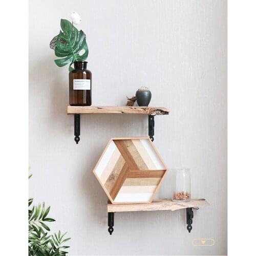 Hexagonal Wooden Tray Simple Household Dessert Dish Solid Wood Teacup Cake Plate