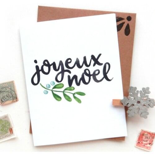 WYSE Metal Cutting Dies Joyeux Noel Dies French Word Die Scrapbooking Letter Bonne Retraite die cut for DIY paper card craft