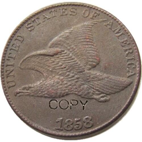 US 1858 Flying Eagle Cent Copy Decorate Coin