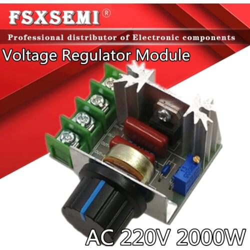 AC 220V 2000W SCR Voltage Regulator Dimming Dimmers Motor Speed Controller Thermostat Electronic Voltage Regulator Module