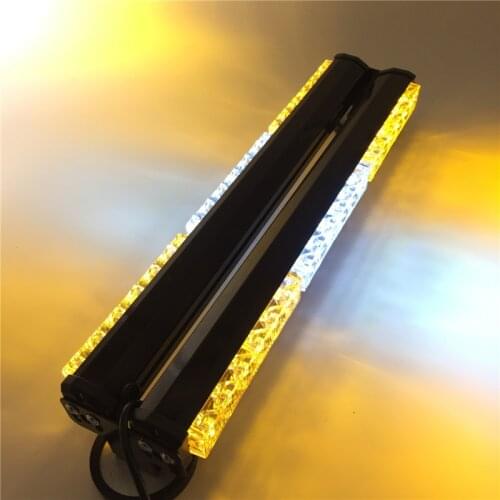 DC12V Both sides 6*6 LED Yellow White long Car Truck LED Emergency Strobe Light Rescue Vehicle Lamp police Warning Lighting