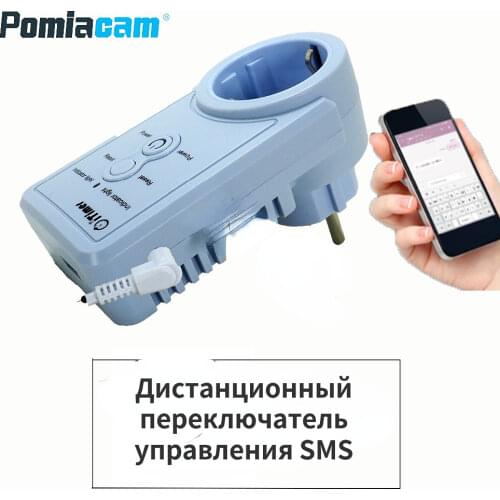 V106 10A EU GSM Power Socket Remote Control Switch Smart Sockets Outlet SMS Home Automation Russian