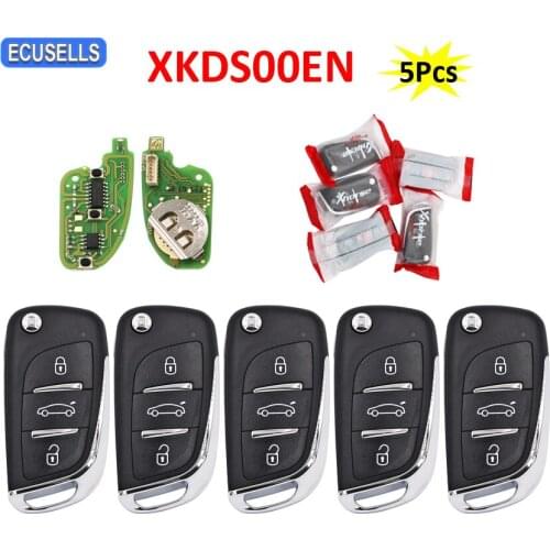 5Pcs/Lot Xhorse XKDS00EN 3 Buttons Universal Wire Remote VVDI Remote Car Key DS Style For VVDI2 / VVDI Mini / Key Tool Max