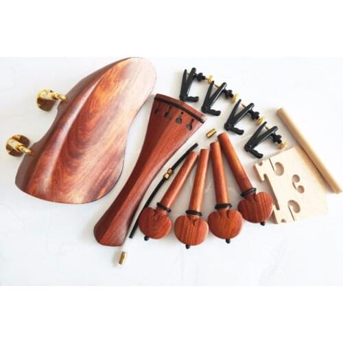 1 Set of Red Tan Ear Black Line High Quality Violin 4/4 parts