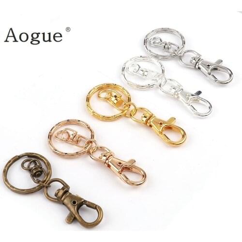 28x68mm High Quality Swivel Lobster Clasps Clips Hooks Key Ring DIY Key chains Split Key Ring Jewelry Finding