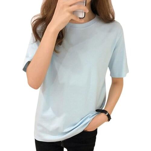 Women t-shirts Women 2019 Vintage Tshirts Cotton Women O Neck Short Sleeve