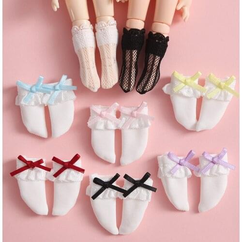 1Pairs Doll Socks for OB11 1/12 BJD obitsu 11 Doll Short Socks for doll accessories