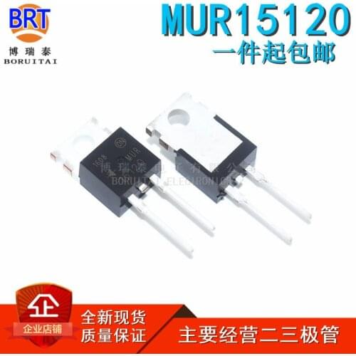 10pcs/lot MUR15120 Fast-Recovery Diode TO-220-2 15A 1200V New off-the-Shelf