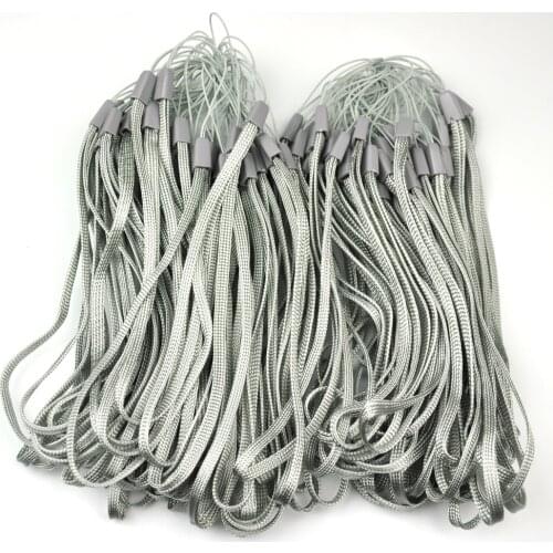 200Pcs Grey wrist Strap Lanyard for Mobile Mp3 DC 170mm