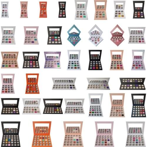 30PCS Empty Eyeshadow Palette Private Label with Square Shades Custom Matte Shimmer Glitter Long Lasting Eye Makeup Wholesale