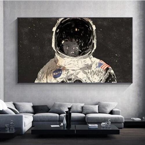 Abstract Astronaut Spaceman Posters Canvas Painting Wall Art For Living Room Modern Decorative Pictures galaxy decor