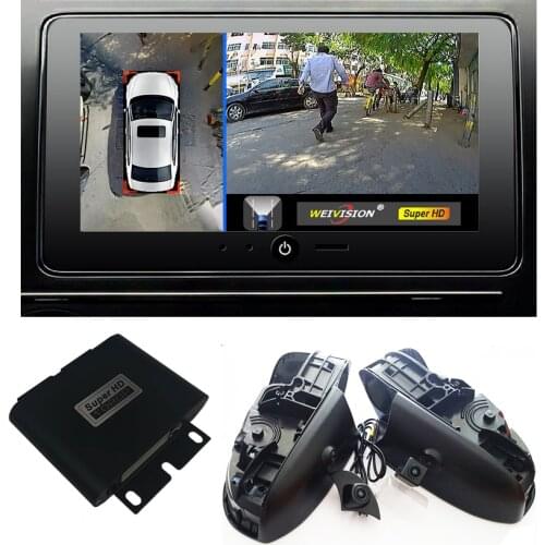 1080P 360 bird View Surround Car DVR Record Monitor System, All round rear View Camera for Toyota Camry Reiz Crown Corolla