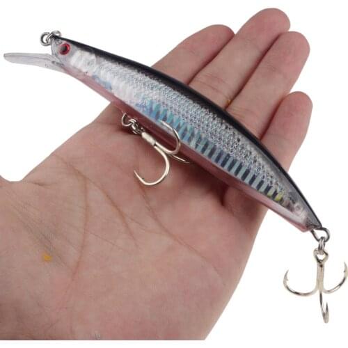 1Pcs New Bionic Laser CrankBaits Minnow Winter Fishing Lures 130mm/23g Underwater Artificial Wobblers for Carp Hard Bait Tackle