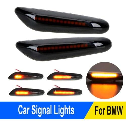 12V Flashing Car Turn Signal Lights Lateral Side Marker Lamps LED Strobe Indicator Accessories For BMW E90 E91 E92 E60 E87 E46
