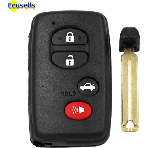 3+1/4 buttons Smart Key Remote Shell Uncut case for TOYOTA Avalon Camry Corolla Highlander Venza with insert key blade
