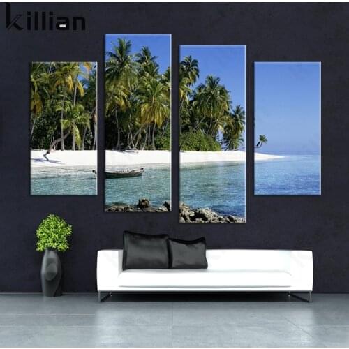 Duopin No Frame Tropical Island Ecological Landscape Picture Print Poster Bedroom Living Room Home Decoration Canvas Painting