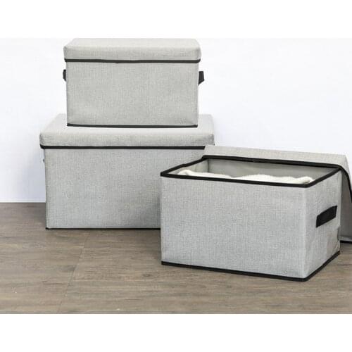 Cotton Linen Clothes Storage Boxes Washable Big Capacity Wardrobe Storage Box Space-Save Closet Organizers Cloths Quilts Toys