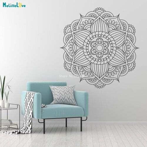 Delicate Mandala Wall Sticker Meditation Decor Large Size Unique Home Decor Circle Self-adhesive New Design Elegant YT2558