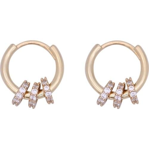 Exquisite Korean Version Earrings Simple Cold Style Small Circle Earrings Ear Buckles Small Ear Jewelry