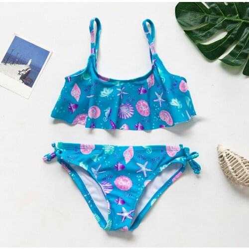 1~7Year Baby Girls Swimwear two pieces Girls swimsuit High quality Kids Bikini set Biquini Infantil Swimming suit for children