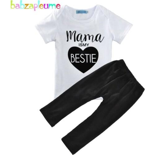 Summer Baby Boys Clothes 0-24M Newborn Child Clothing infant boys clothes Letter Short Sleeve kids t shirt+pant 2pcs/set A168