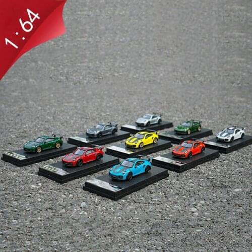 Limited edition 1/64 scle alloy super car model 911 GT2 RS Diecast metal vehicle toy collection children kids traffic gift show