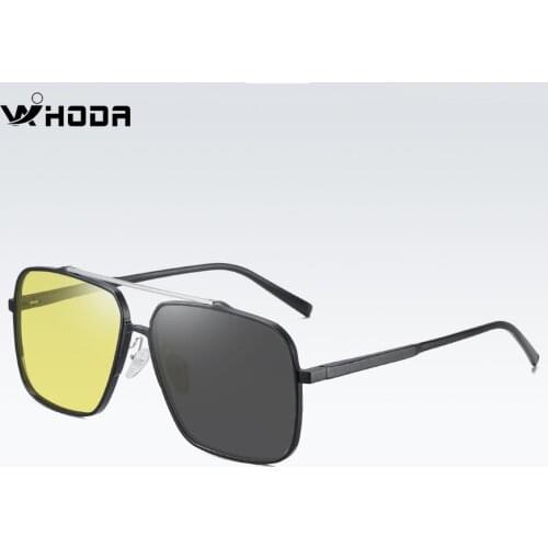 2020 New Aluminum Magnesium Polarized Sunglasses ,Men Color-changing Glasses ,Photochromic Sunglass Night Vision Mirror HS8050