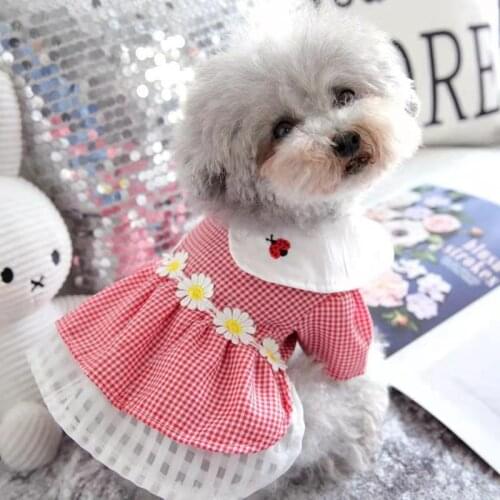 New Dog Dress Pet Cat Clothes for Small Dog Wedding Dress Summer Spring Fashion Skirt Puppy Clothing Pet Clothes XS-XL