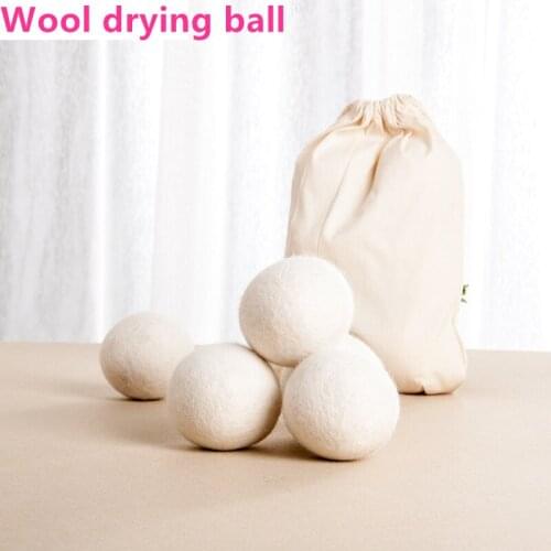 Wool felt drying balls, washing and electrostatic removing DIY water absorbing drying balls, 6 in each package