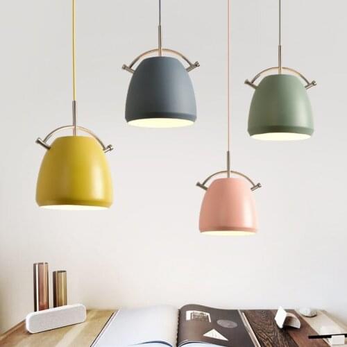 Modern LED Pendant Lights for Dining Colorful Pendant Lamp E27 Bar Light Kitchen Hanging Lighting Fixtures